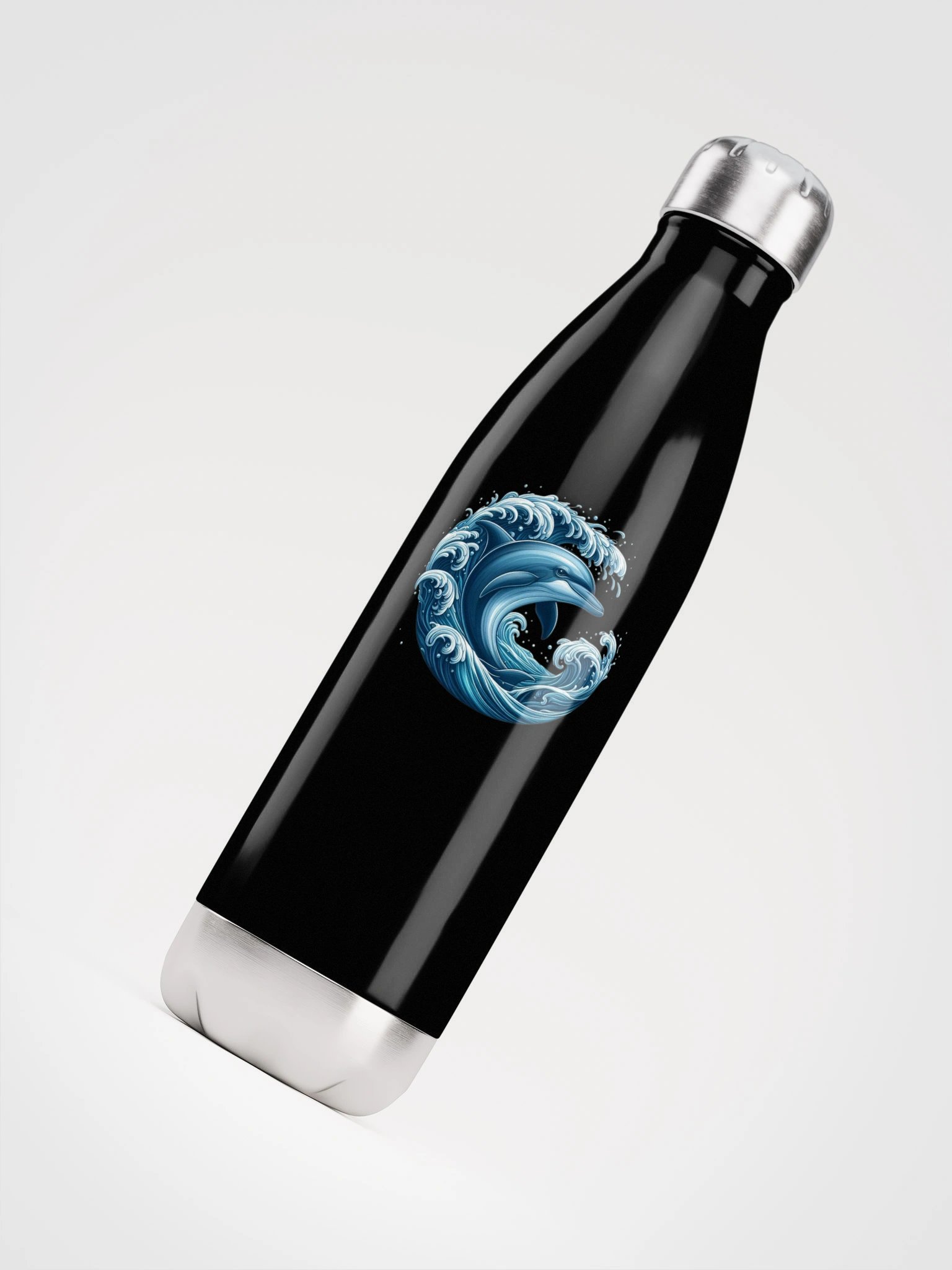 Dolphin Waves Stainless Steel Water Bottle product image (4)