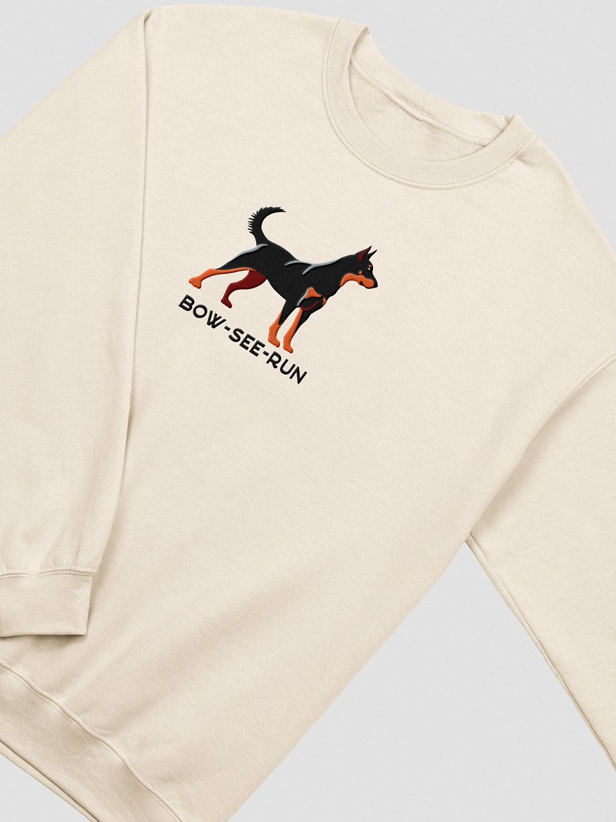 Bow-See-Run Sweatshirt (Embroidered) of a Beauceron(Black & Tan, Cropped Ears) product image (18)