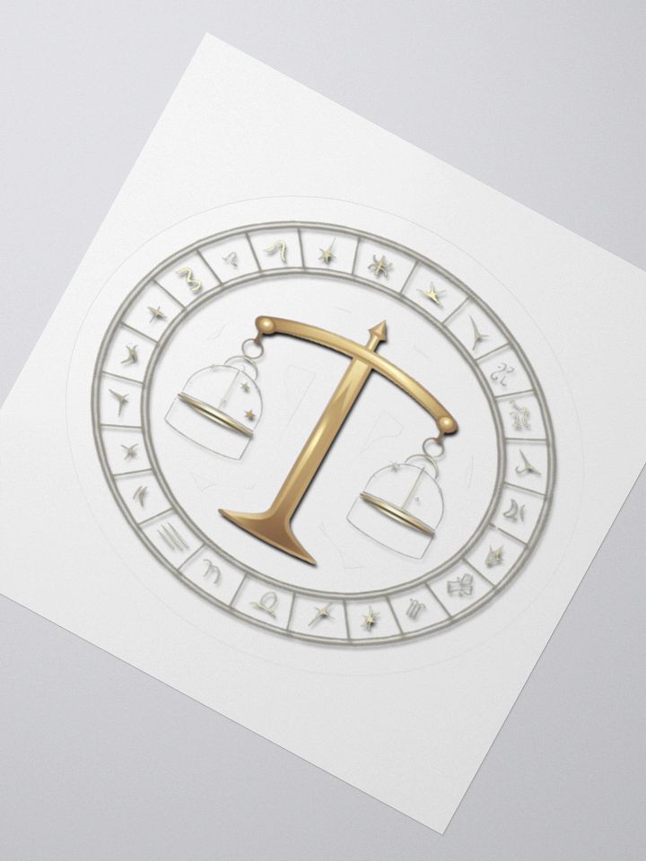 Libra Zodiac Kiss-Cut Sticker product image (6)