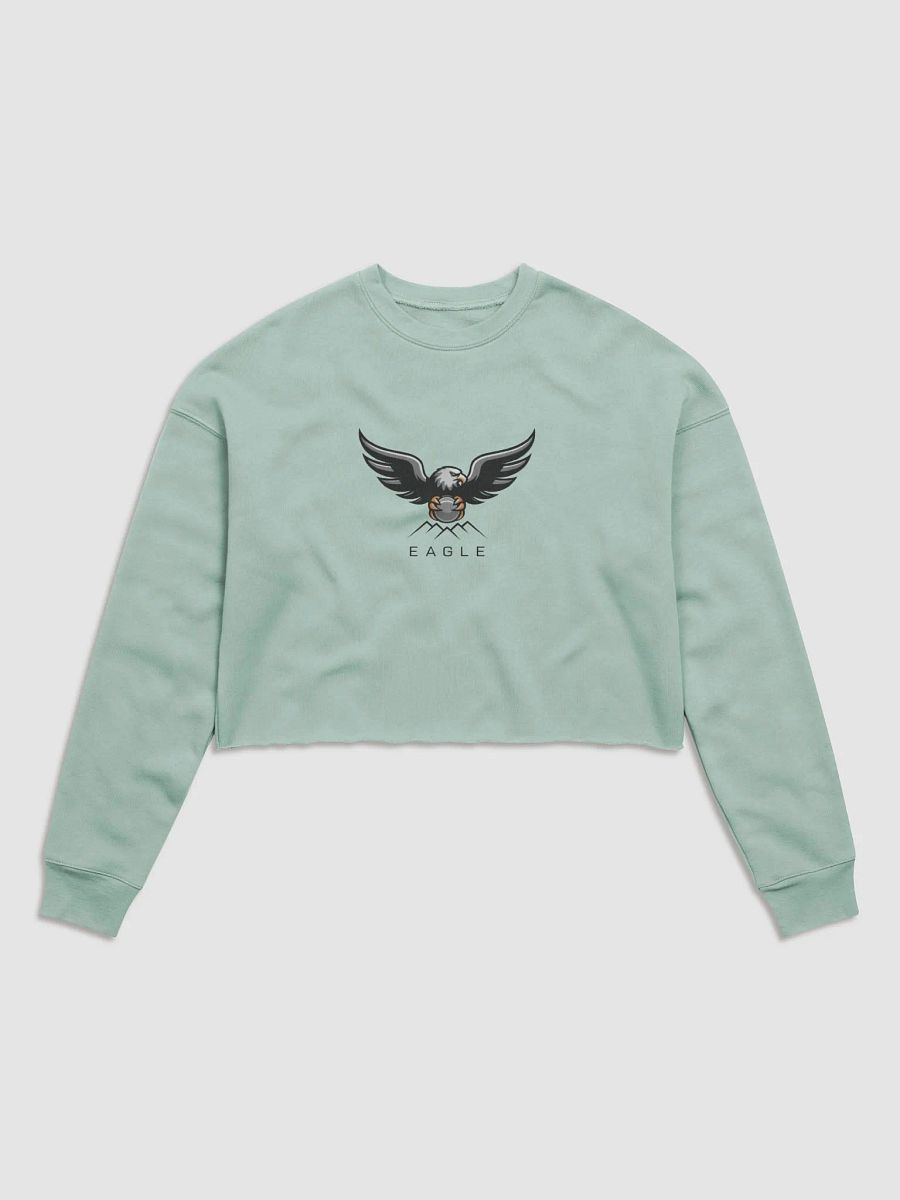Eagle Women's Fleece Crop Sweatshirt - Stylish with Bold Eagle Design product image (3)