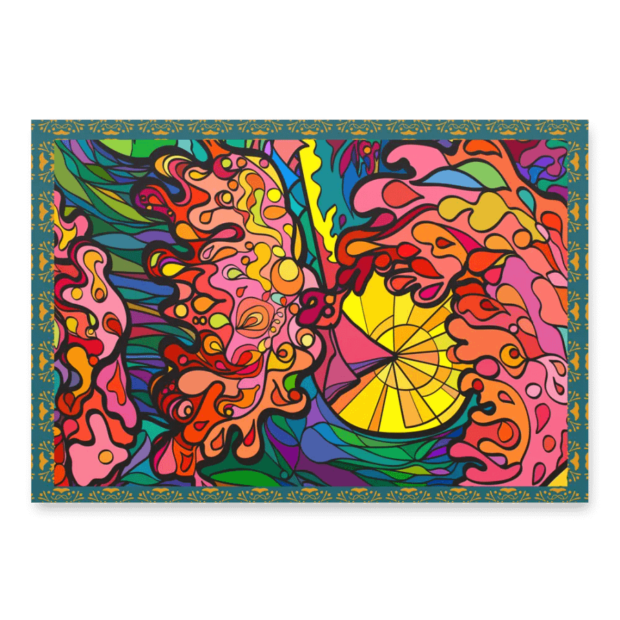 Coastal Escape - Vibrant Swirls Wrapping Paper Set – Marine Life Collection product image (3)