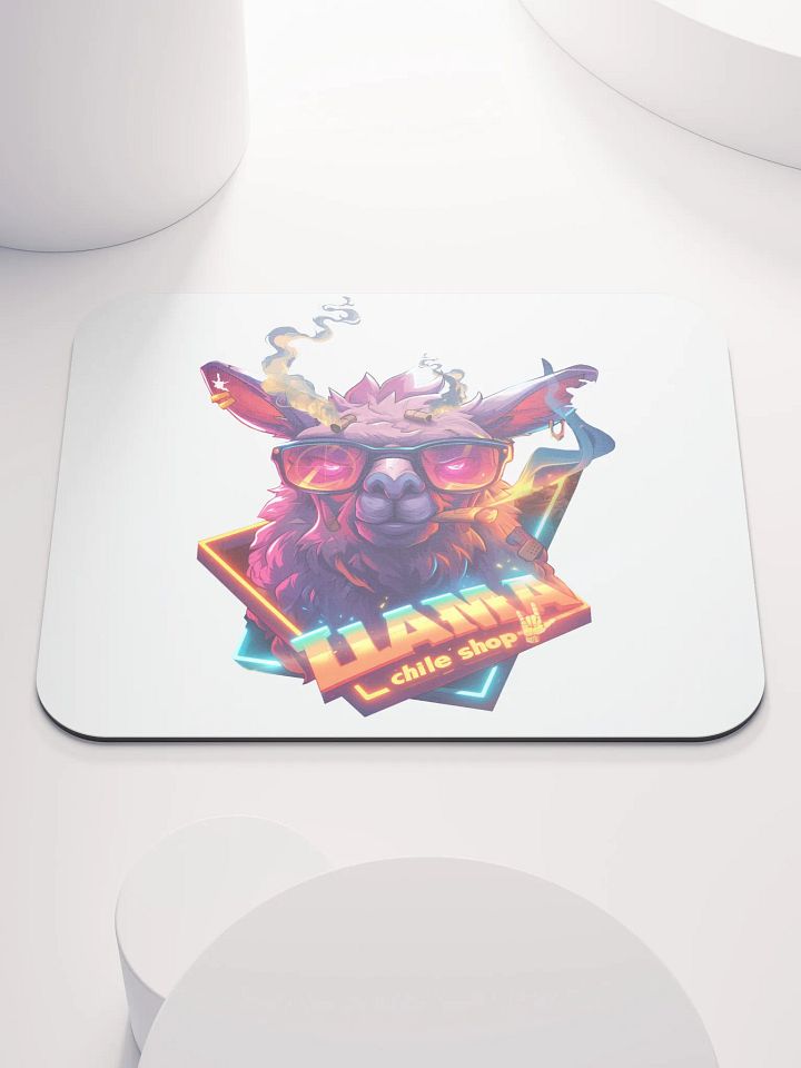 Neon Llama Sunglasses Mouse Pad product image (1)