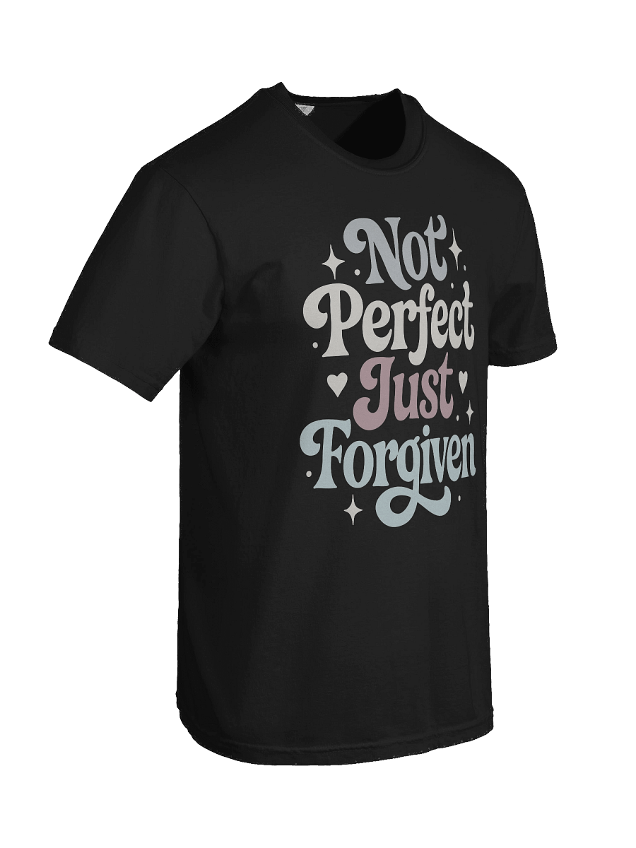 Not Perfect Just Forgiven Retro Christian Message on Comfort Colors 1717 Heavyweight Tee product image (5)