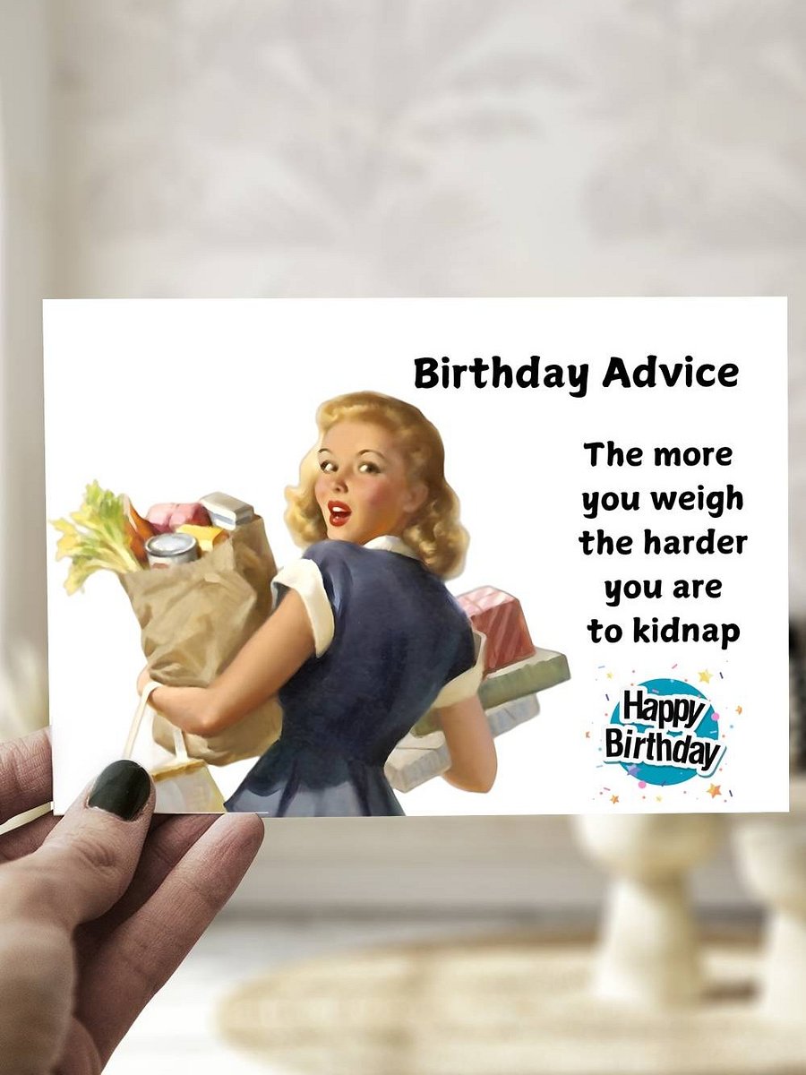 Retro 1950 Funny Birthday Advice Greeting Card product image (1)
