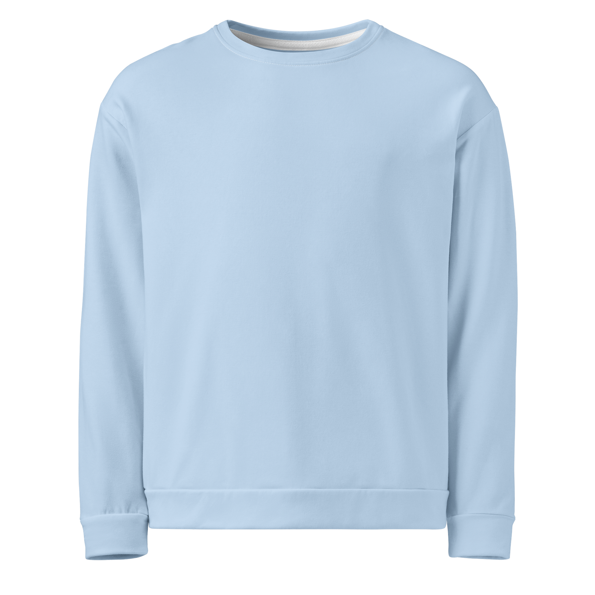 Baby Blue Solid Color Eco Friendly Unisex Sweatshirt product image (1)