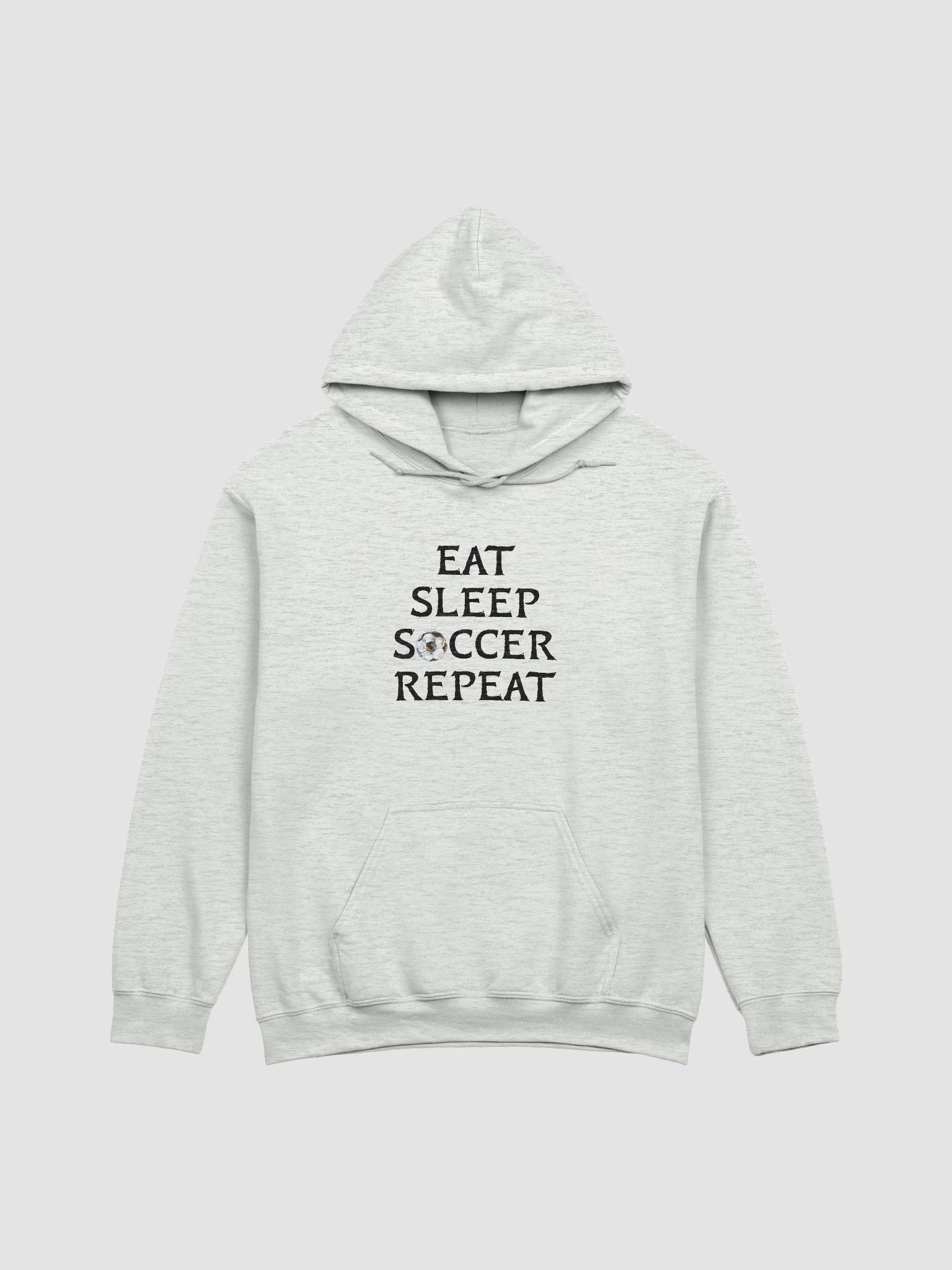 Eat Sleep Soccer Repeat Black Print Hoodie product image (4)