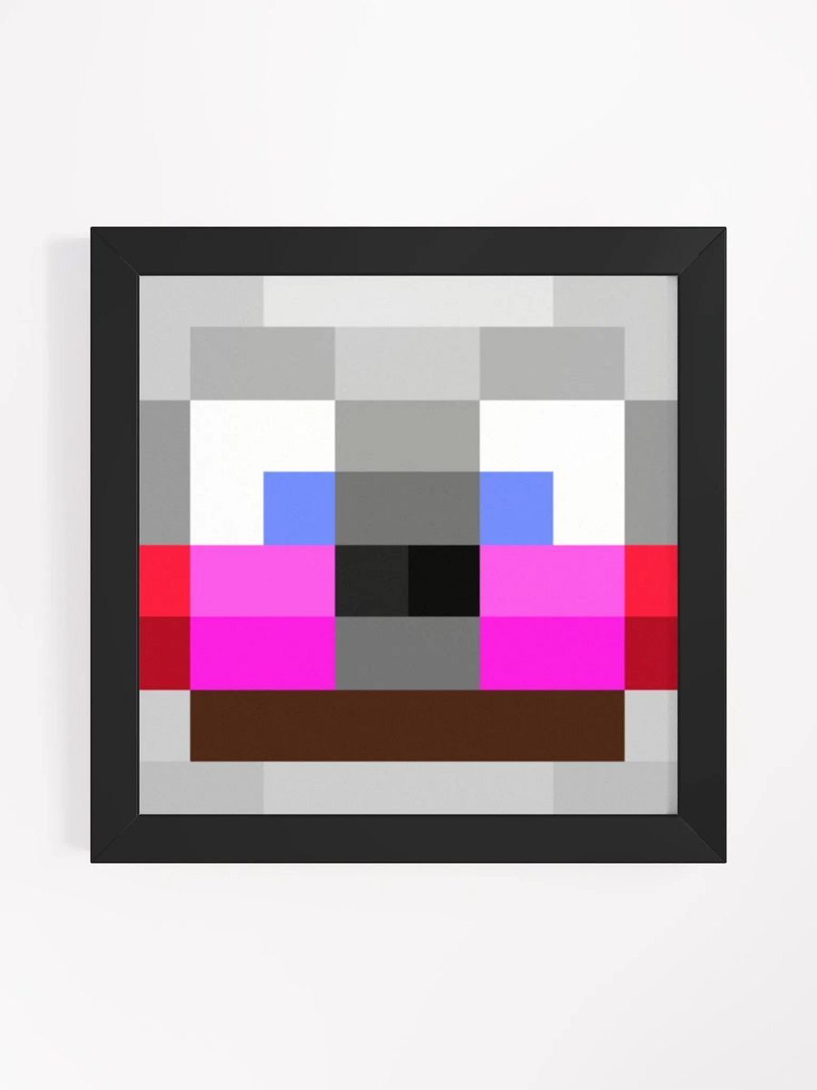 Funtime3Freddy3 Minecraft Skin Head Square Framed High-Quality Matte Poster product image (1)