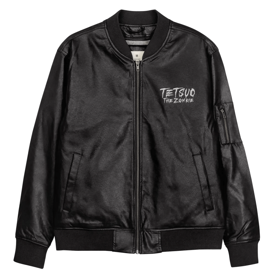 Infected Threadfast Apparel Faux Leather Bomber Jacket product image (10)
