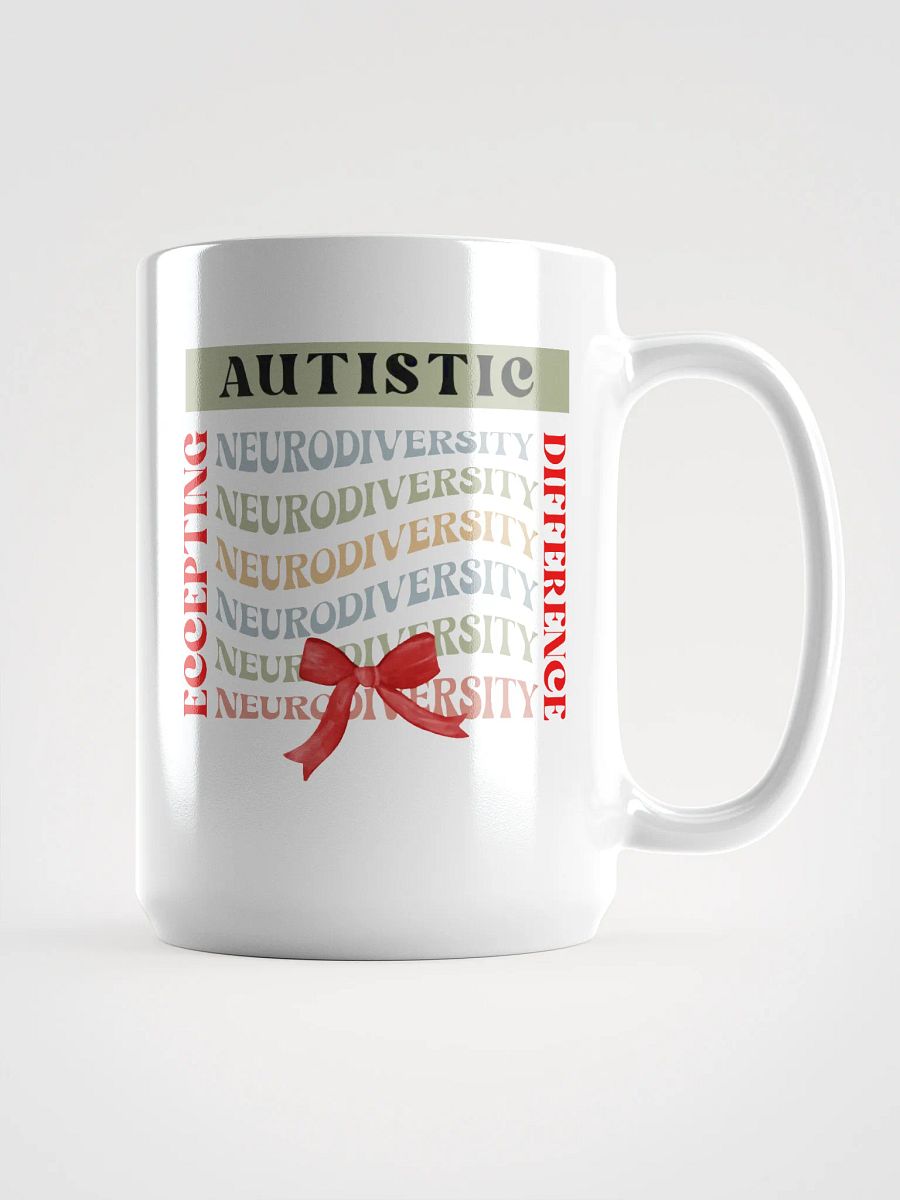 Neurodiversity, Accepting Autistic Difference White Glossy Ceramic Mug product image (4)