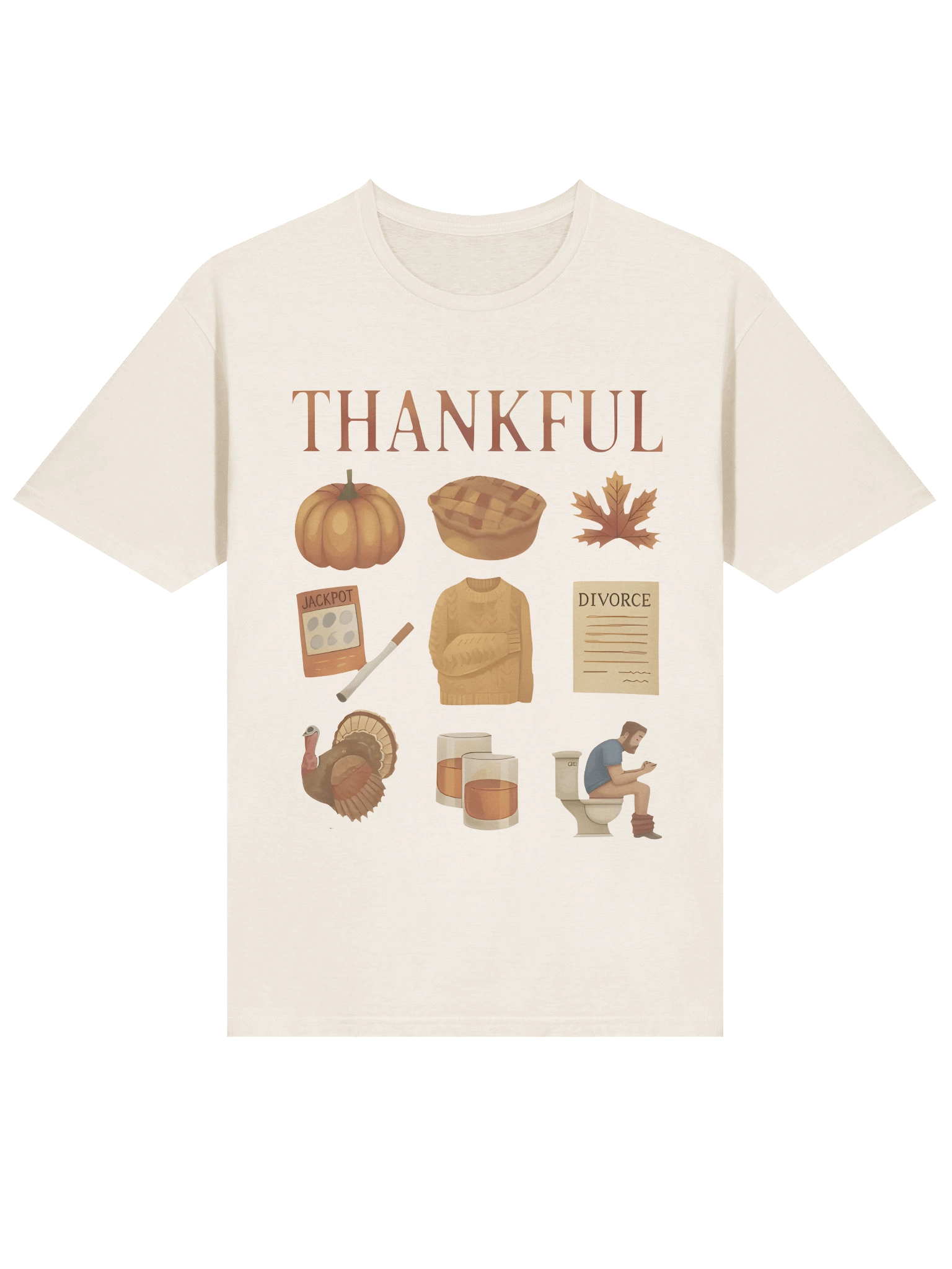 Thankful Thanksgiving Doodles T-Shirt product image (2)