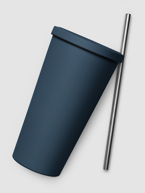 Photo showing Insulated Tumbler with a Straw