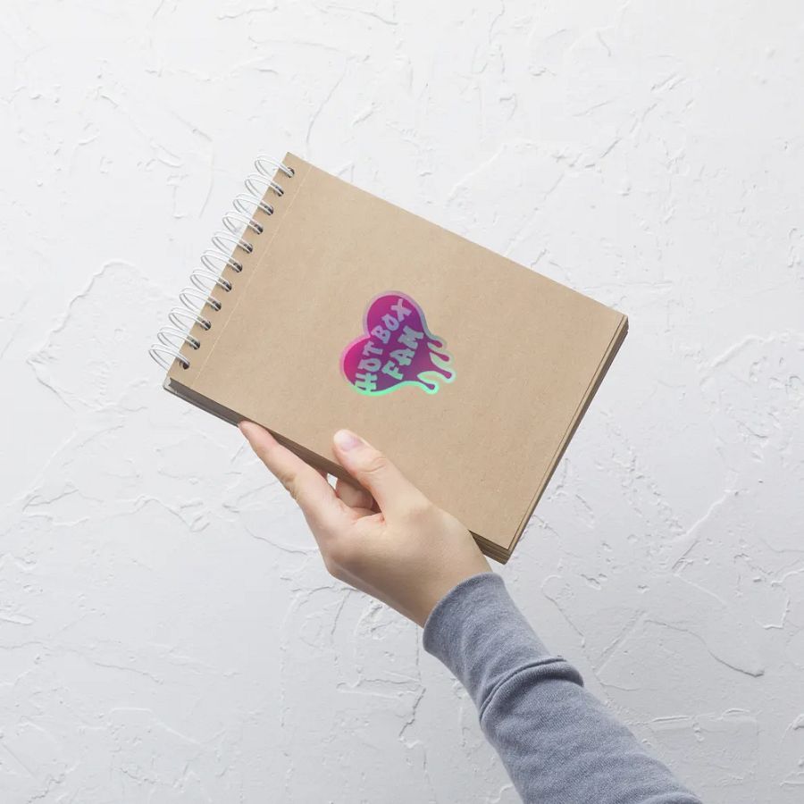 HOT BOX FAM TRANSPARENT BUBBLE GUM PINK LOGO STICKER product image (9)