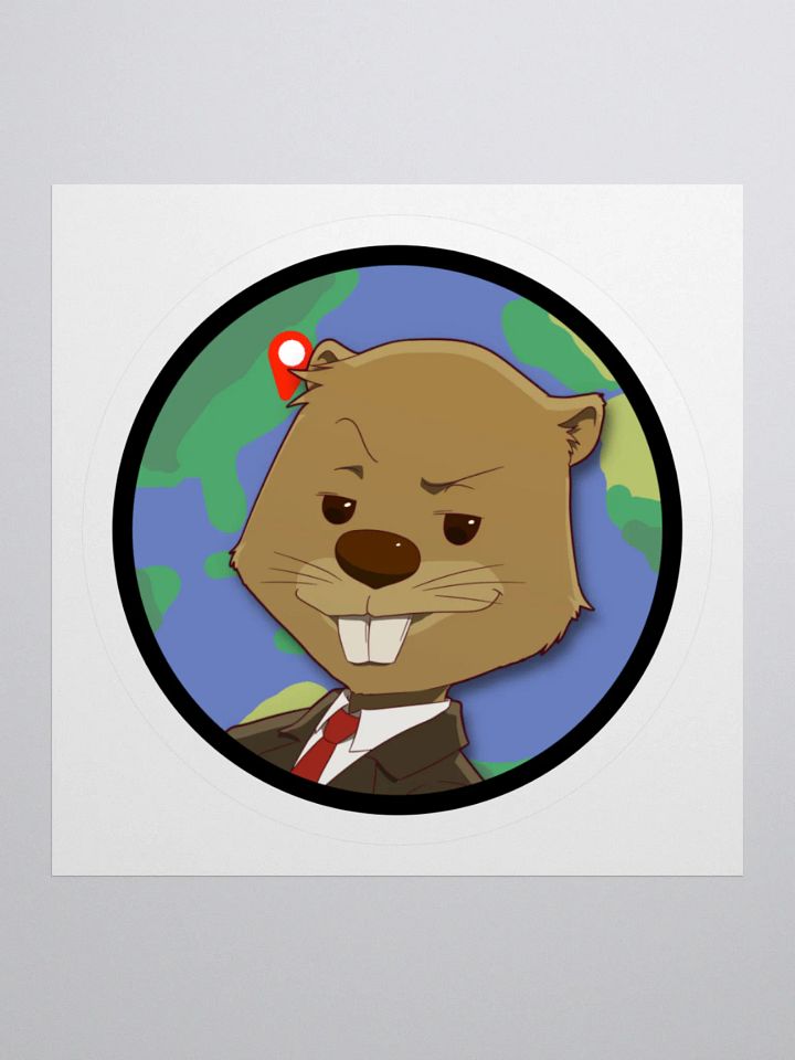 Beaver Geography Logo Sticker product image (1)