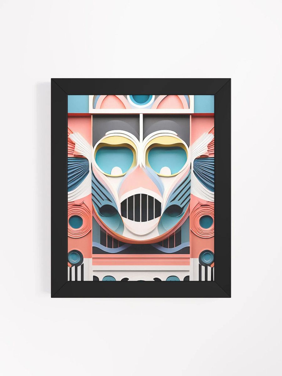 Pastel Robot Mask - Wall Art - Framed product image (3)
