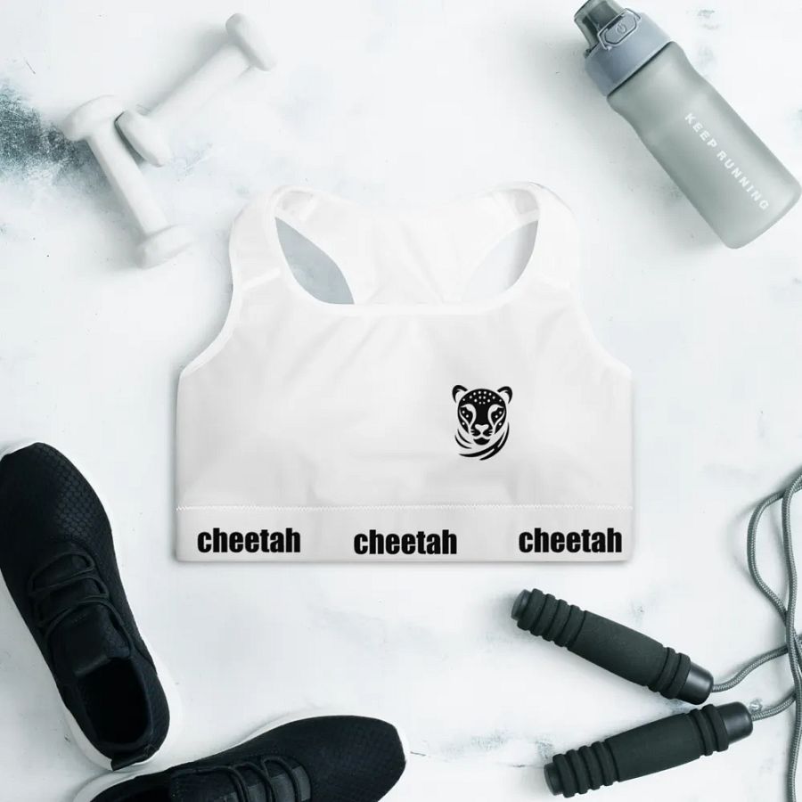 cheetah sports bra white product image (6)