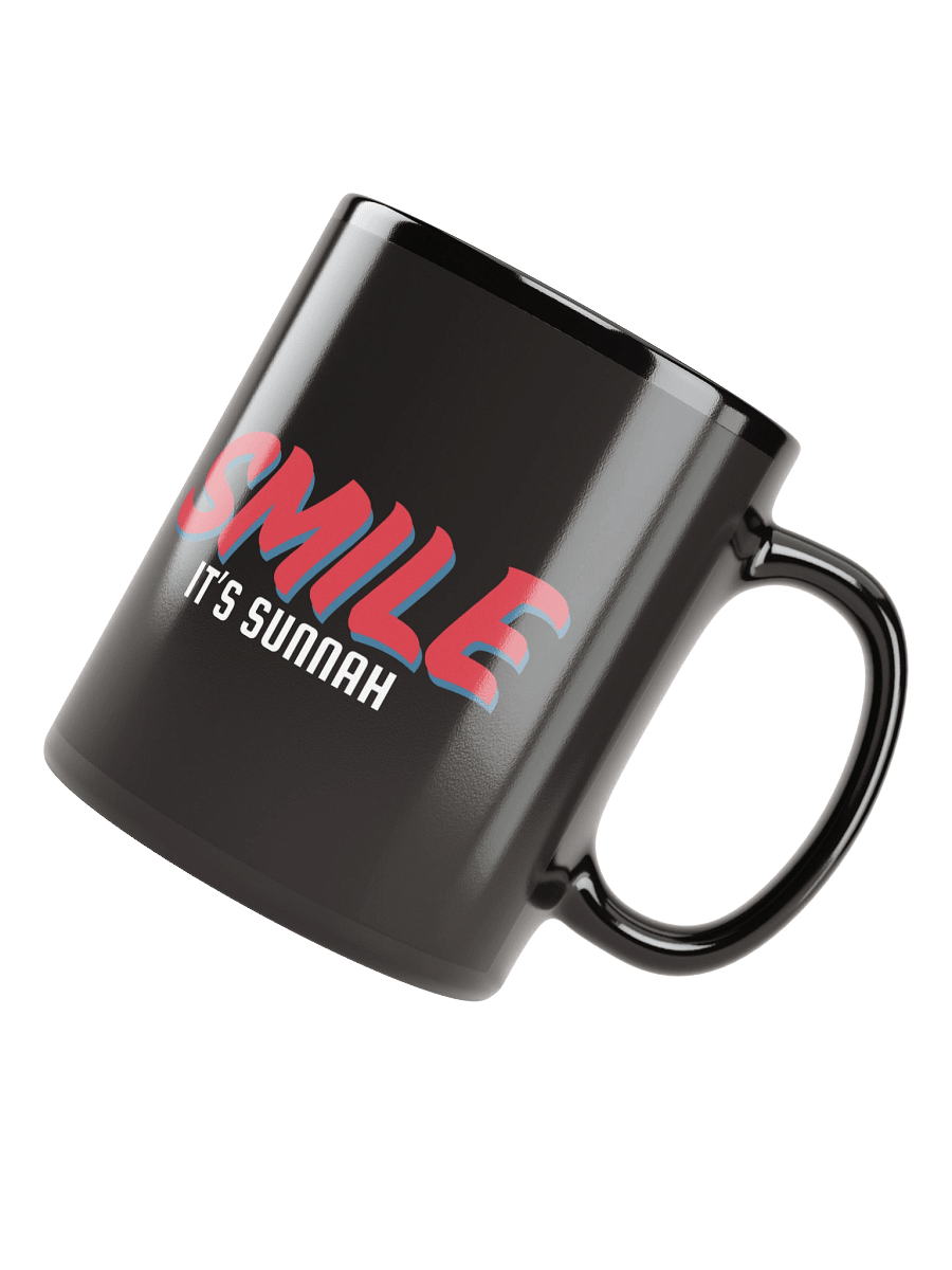 Black "Smile It's Sunnah" Mug in Vivid Red product image (4)