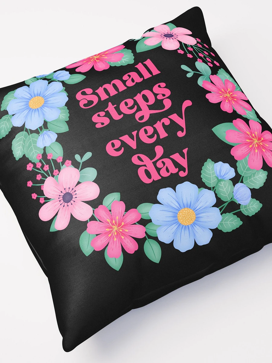 Small steps every day - Motivational Pillow Black product image (5)