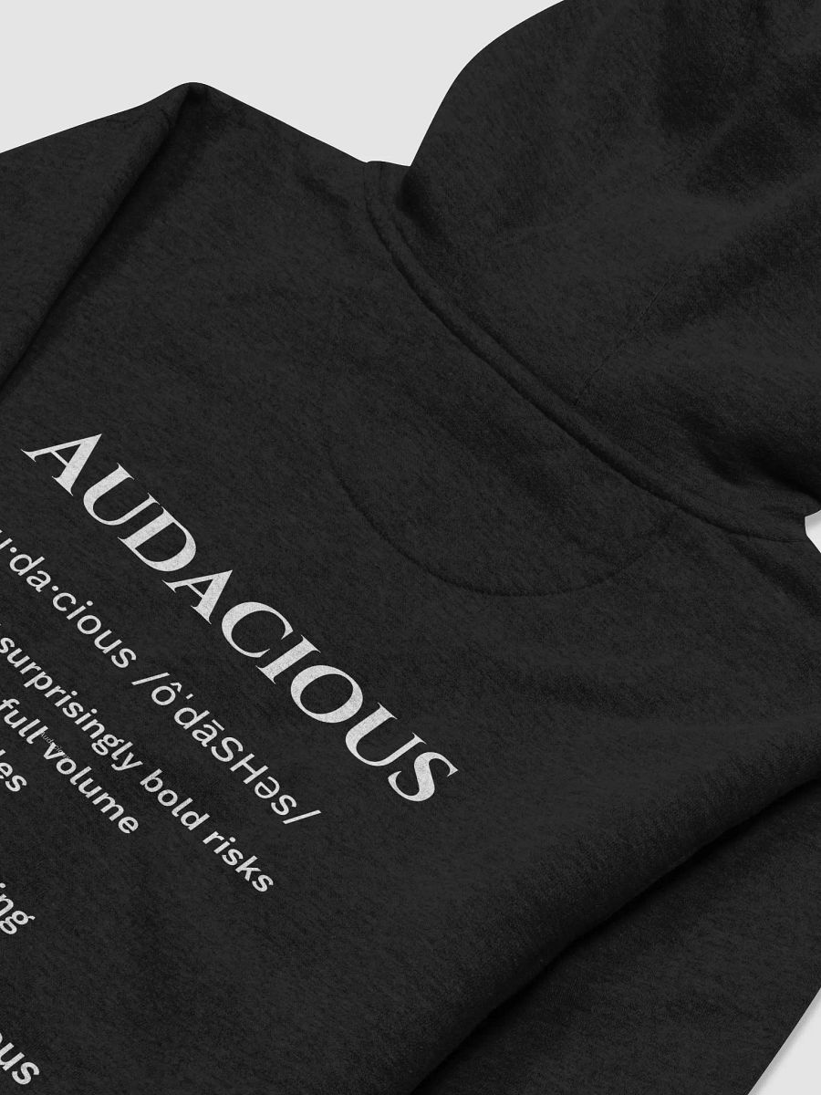 AUDACIOUS defined and usage - simple white on black product image (4)