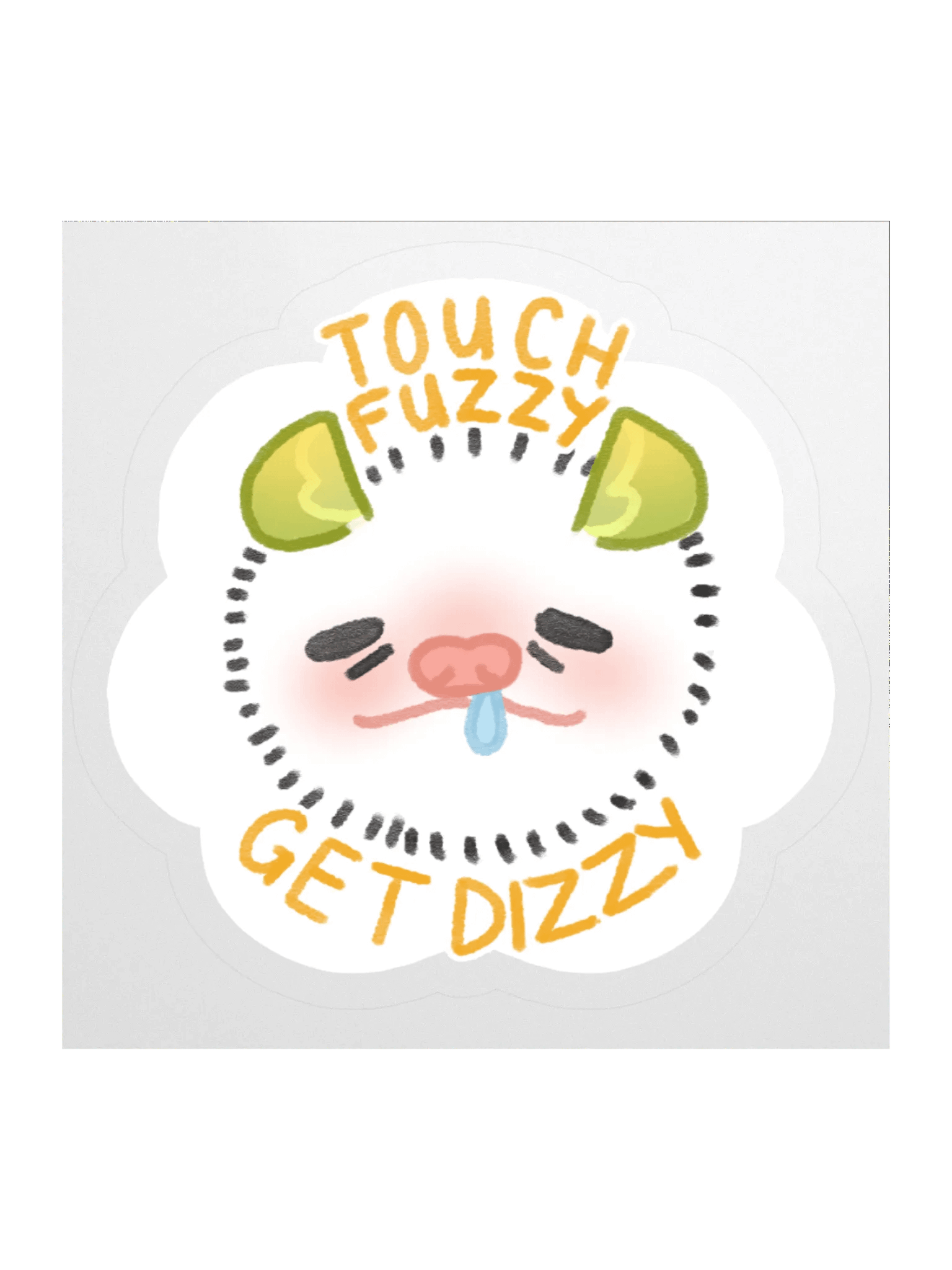 Touch fuzzy get dizzy allergies sticker product image (1)