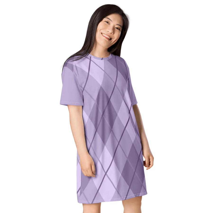 Lilac Argyle T-Shirt Dress product image (4)