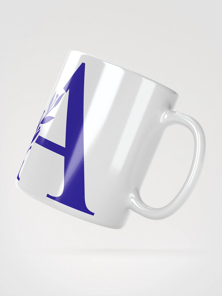 Aesthetic Foliage White Mug (Blue) product image (2)