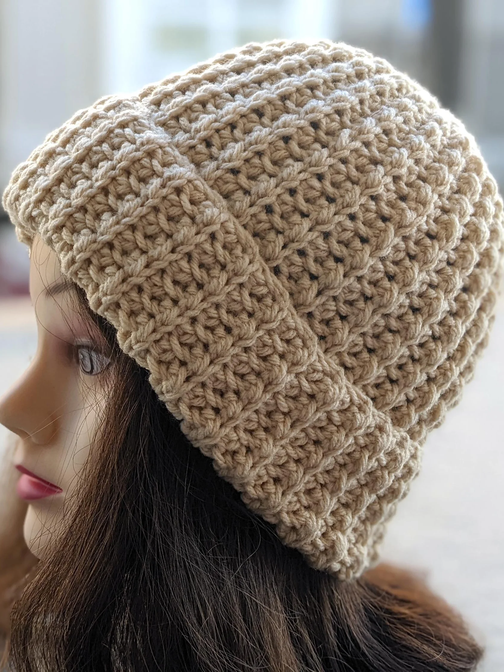 Crochet Flat Unisex Beanie Pattern product image (1)