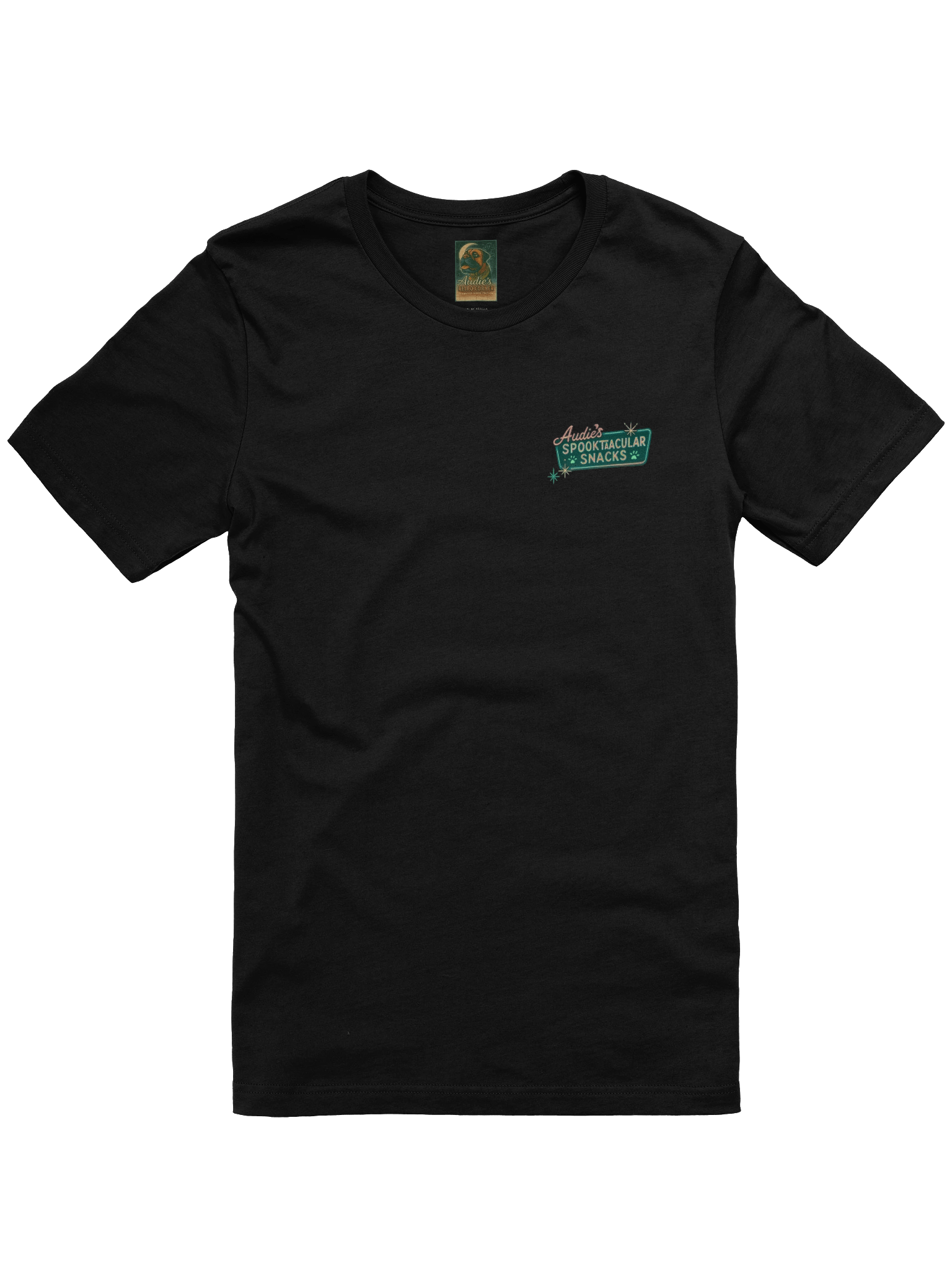 Audie’s Spooktacular Snacks Tee – Bark to Future Edition product image (2)