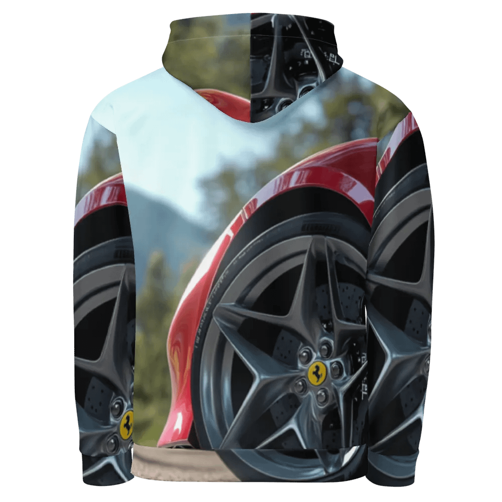 Speedster Red Horse All-Over Printed Hoodie product image (3)