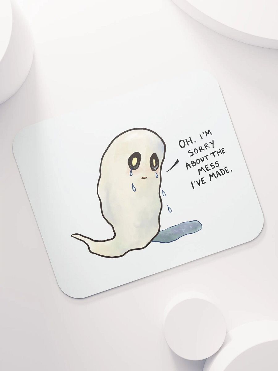 apologetic ghost mouse pad product image (7)