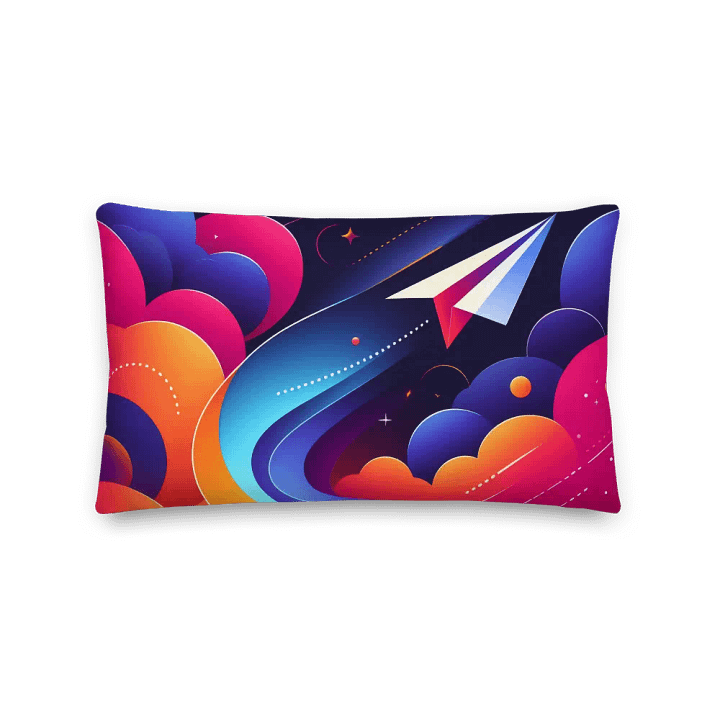 Cosmic Dream All-Over Print Pillow | AI design paper airplane product image (2)