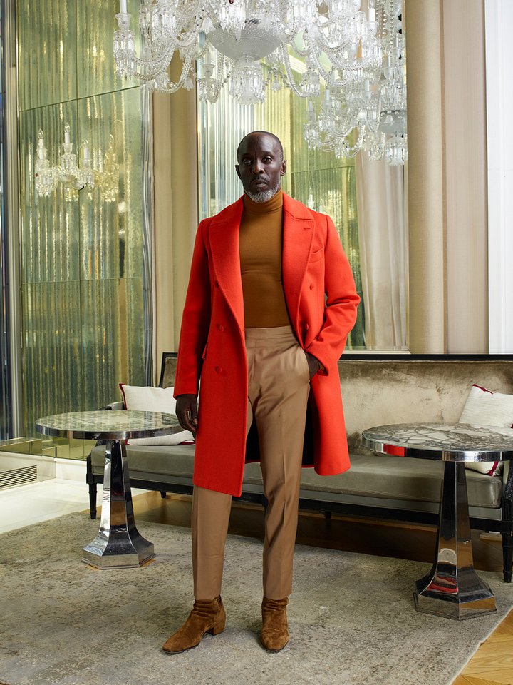 MEN'S ORANGE DOUBLE FACE CASHMERE COAT product image (2)