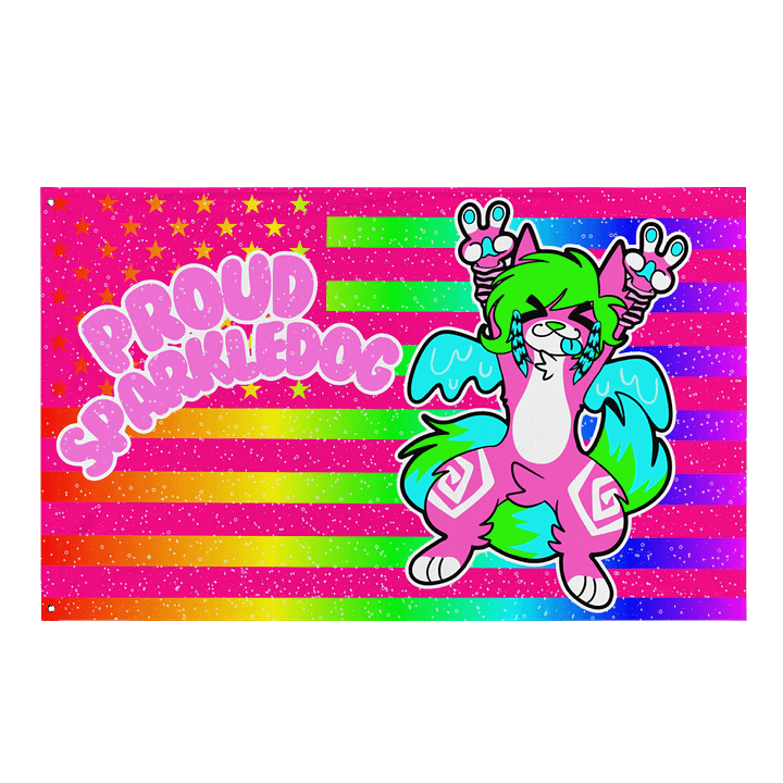 SPARKLE DOG FLAG! product image (1)