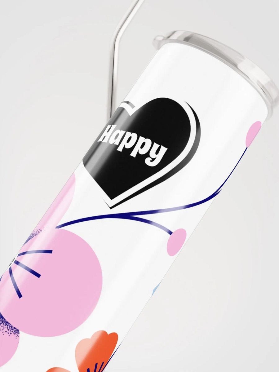 20 oz vacuum insulated Stainless Steel Tumbler with reusable Straw, leak proof cup lid, Floral Tumbler Mug Flasks. product image (4)