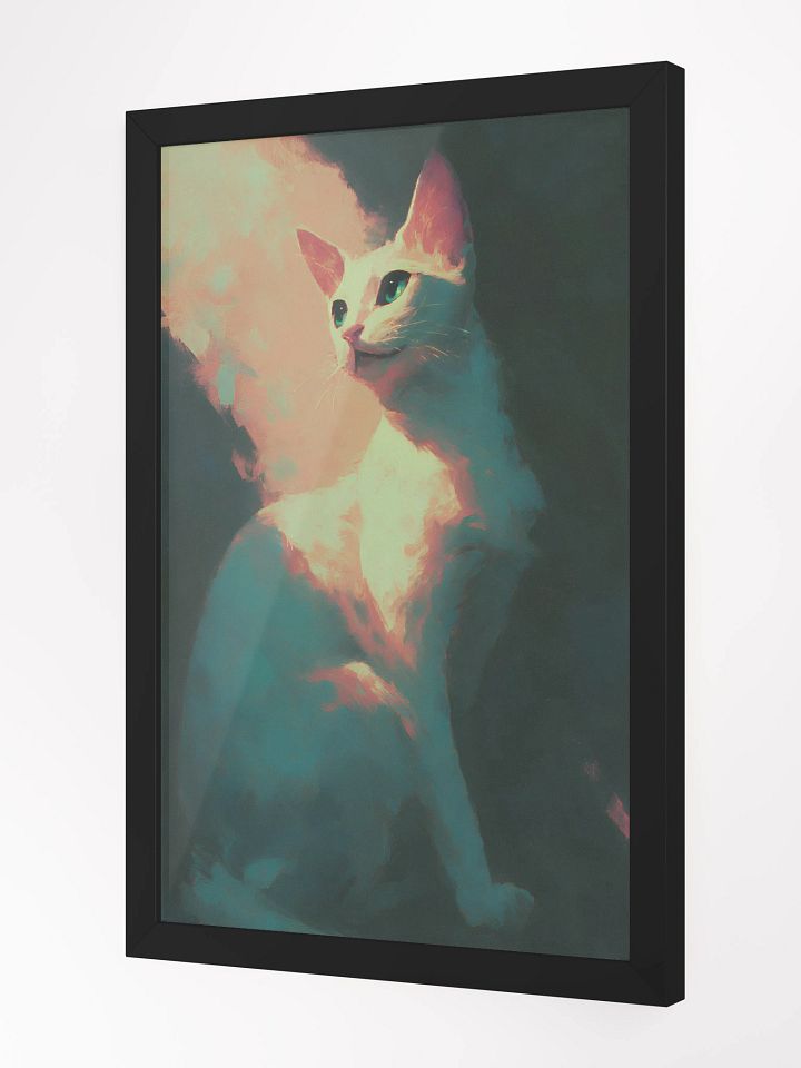 Ethereal Glow: Framed Cat Poster product image (2)