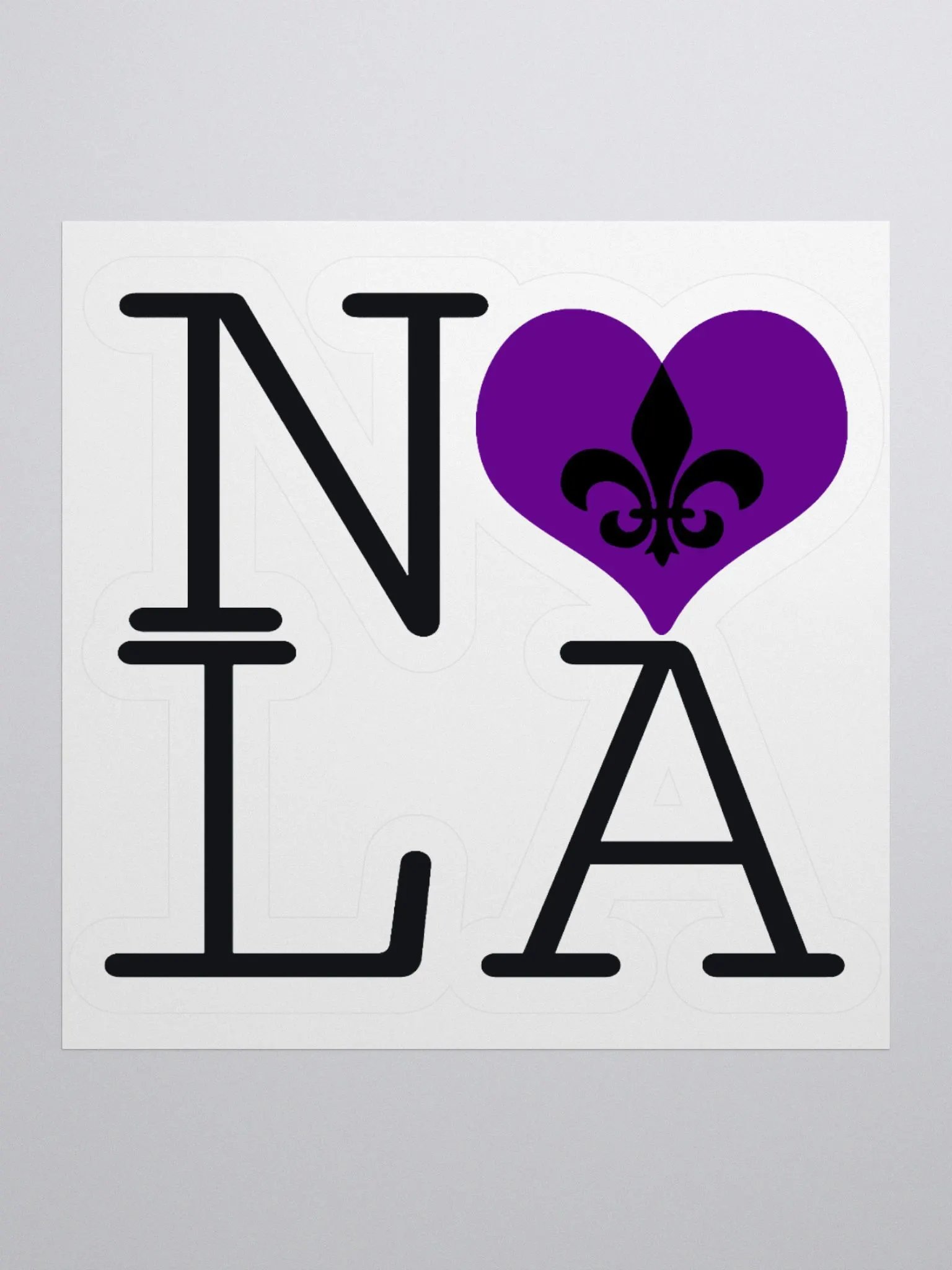 I LOVE NOLA **BIGSHOT STICKER** (PURPLE HEART) product image (1)