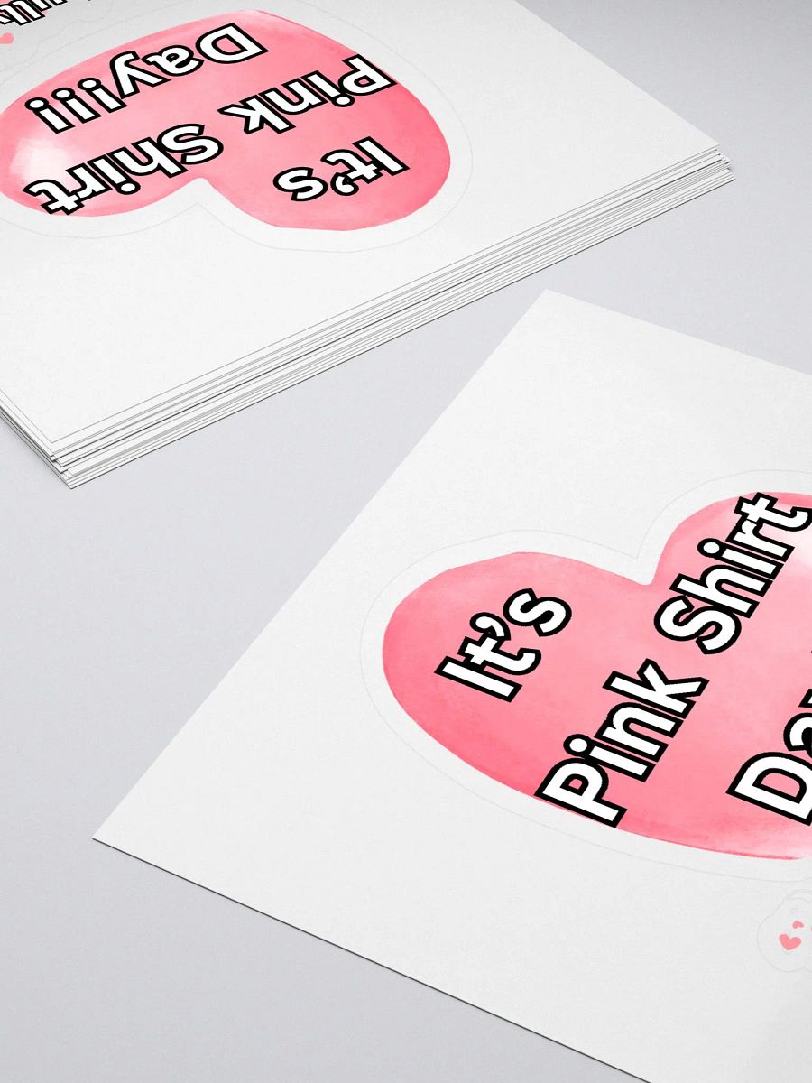 Pink Shirt Day Kiss Cut Stickers product image (4)