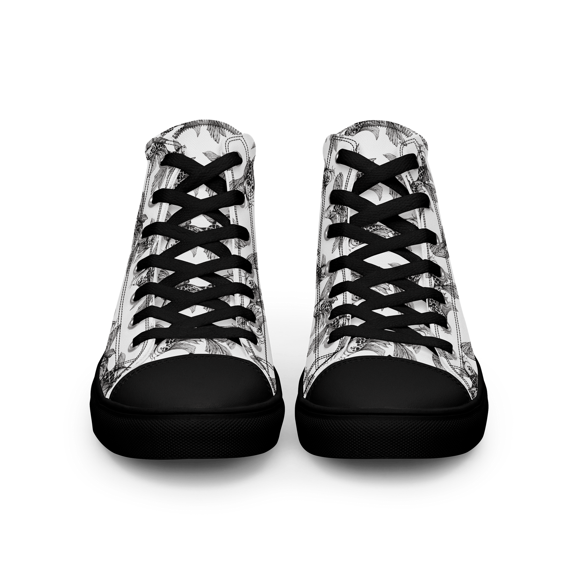 Koi Fish - Women's High Top Canvas Shoes product image (3)