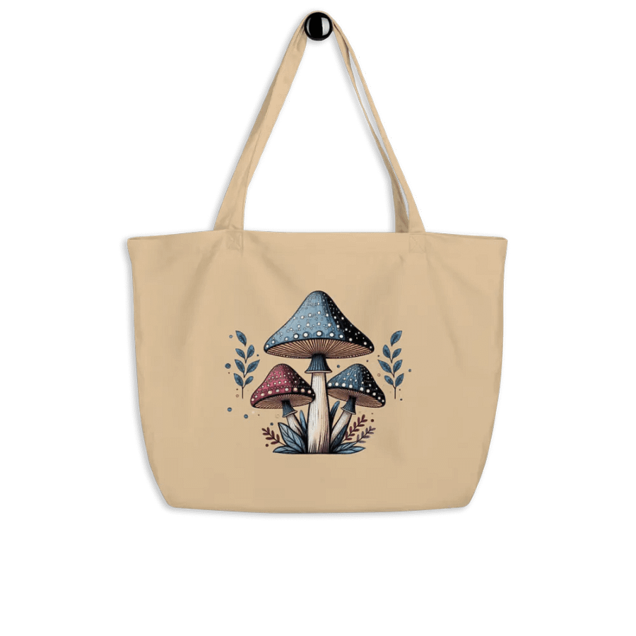 Simple Mushroom Delight Organic Cotton Tote Bag product image (4)