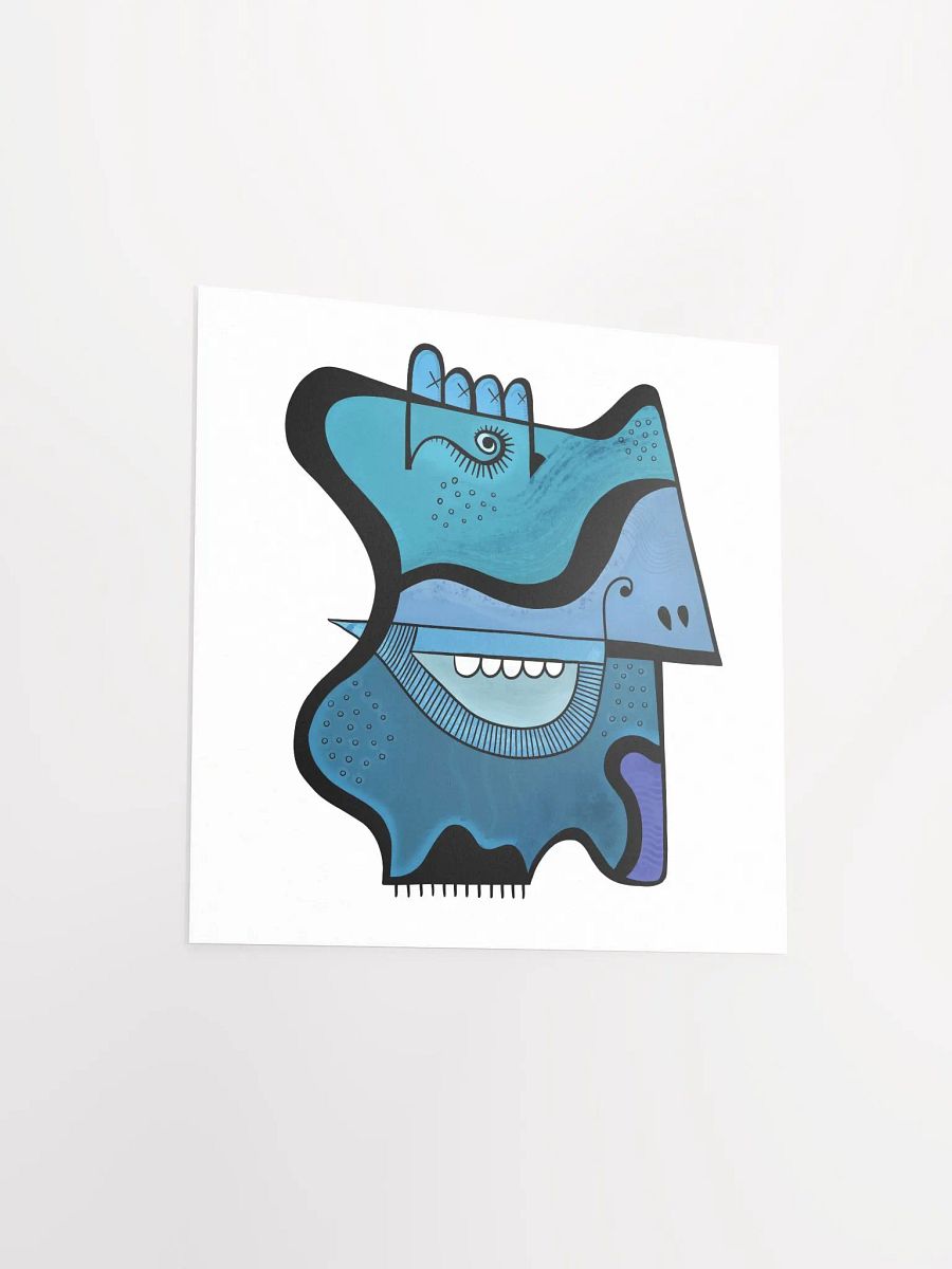 Blue Face Square Poster product image (7)
