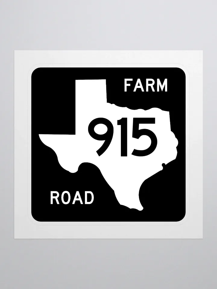 Texas Farm Road Sign FM 915 Sticker product image (1)