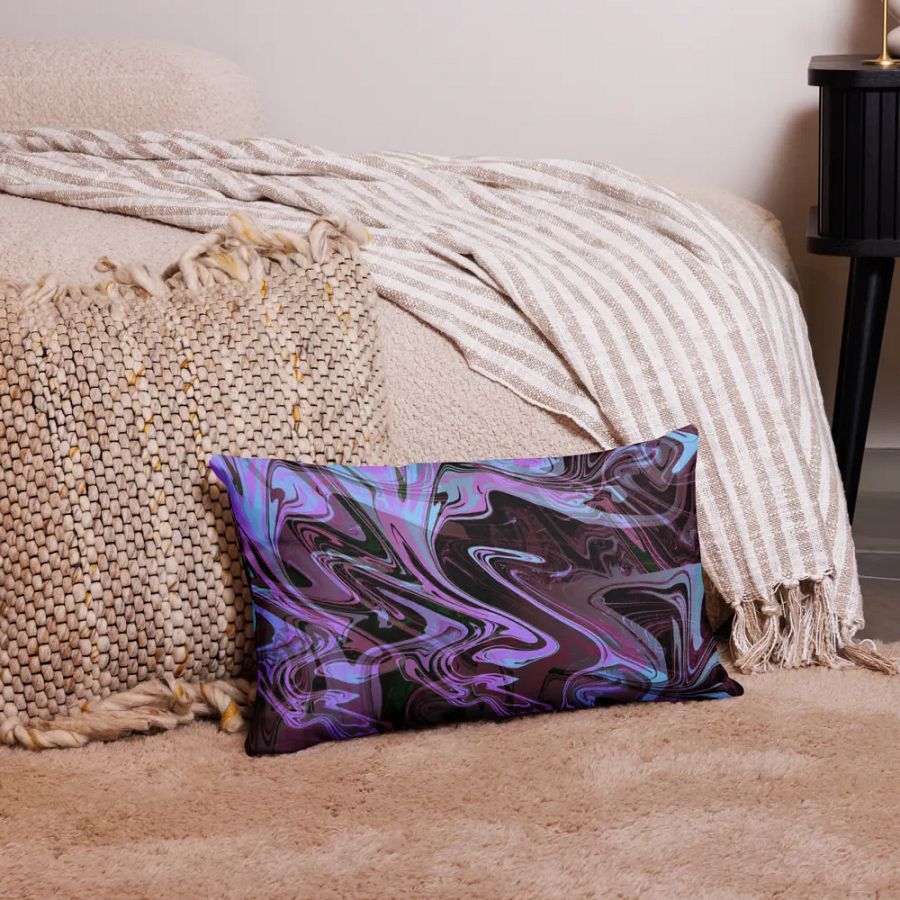 Pink, Black and Blue Swarm Pattern Pillow Case product image (27)