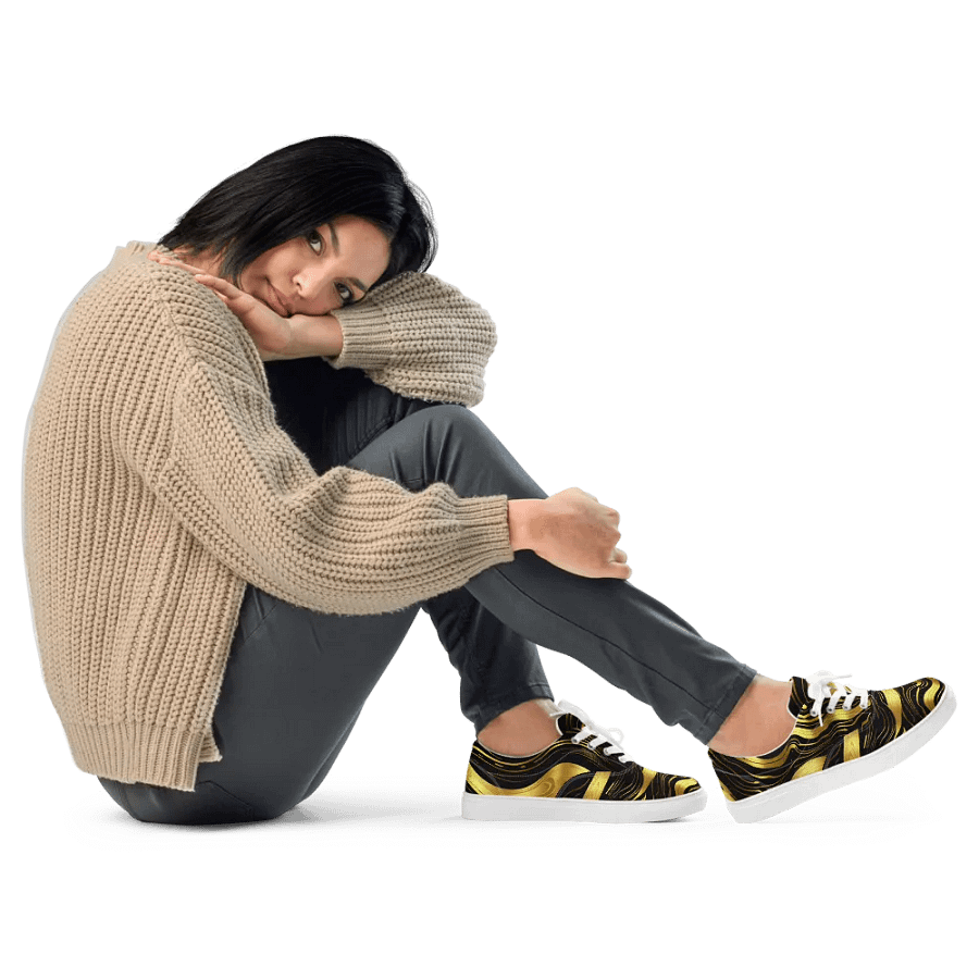 Golden Wave - Lace-Up Canvas Shoes product image (4)