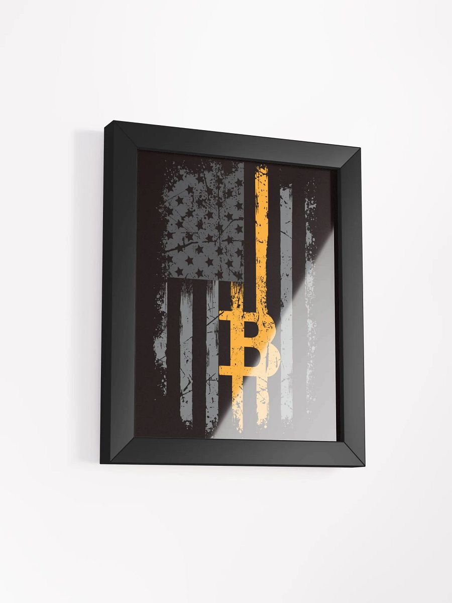 Bitcoin Flag Wall Art Grey product image (6)
