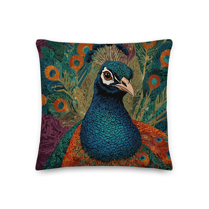 Vibrant Peacock All-Over Print Pillow product image (1)
