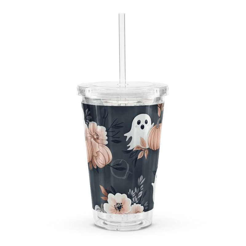 Halloween Ghosts Clear Tumbler