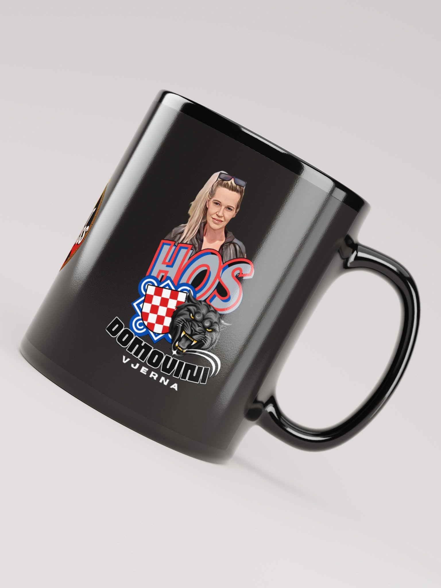 Patriotic Shield and Sunglasses Mug HOS Domovini Vjerna product image (7)