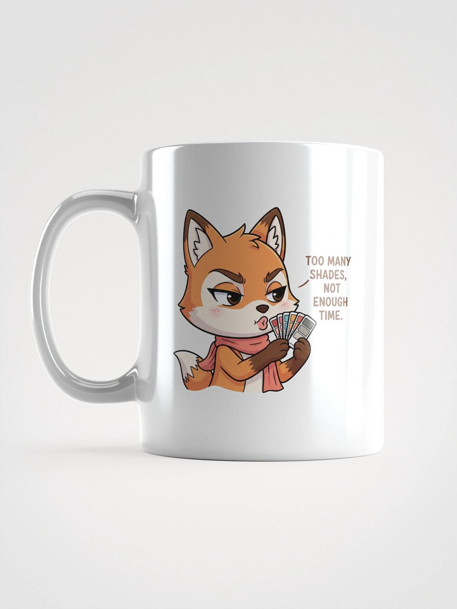 Fashionable Fox with Color Swatches White Glossy Mug product image (1)