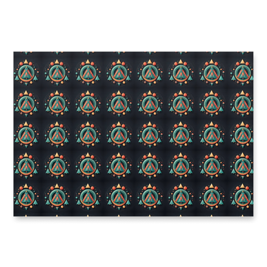 Geometric Christmas tree Wrapping Paper Sheets product image (2)