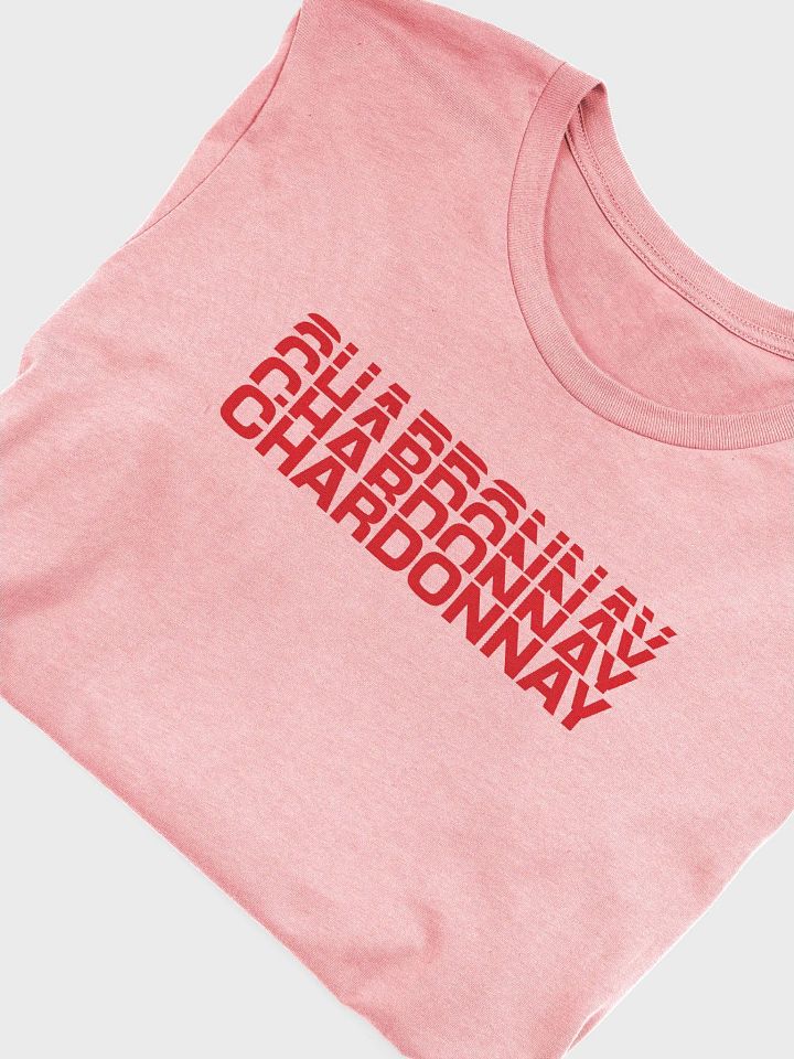 Chardonnay Lovers Faded Text T-Shirt – Wine Aesthetic for Tastemakers product image (1)