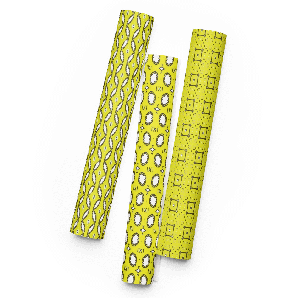 Cheerful Yellow patterned wrapping paper product image (8)